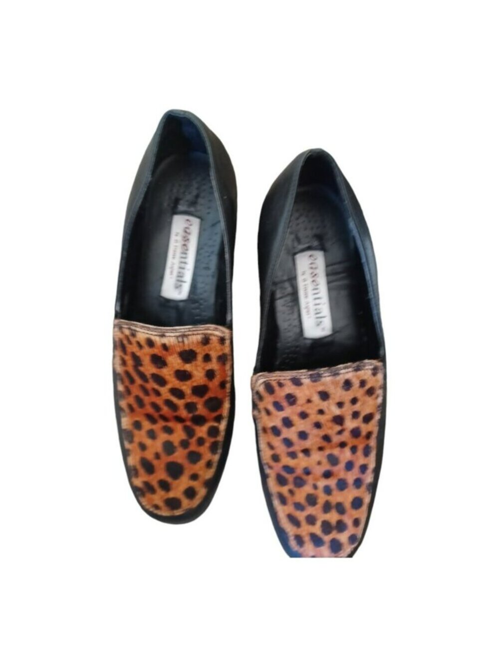 Etienne Aigner Leather loafers W cougar fabric. 7M